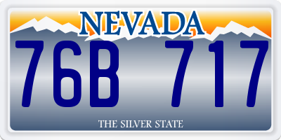 NV license plate 76B717