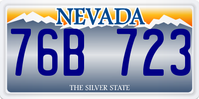 NV license plate 76B723