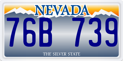 NV license plate 76B739