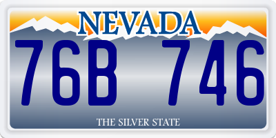 NV license plate 76B746