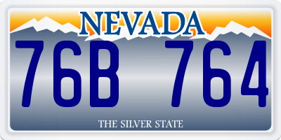 NV license plate 76B764