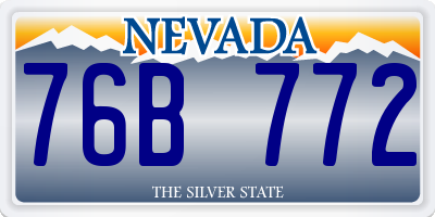 NV license plate 76B772