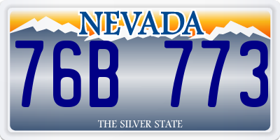 NV license plate 76B773