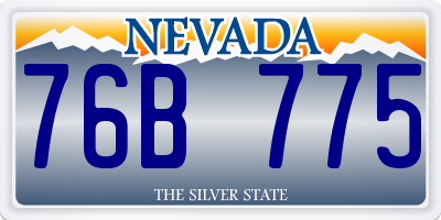 NV license plate 76B775