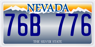 NV license plate 76B776