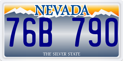 NV license plate 76B790