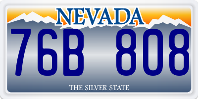NV license plate 76B808