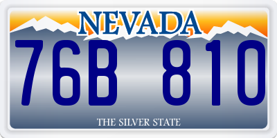 NV license plate 76B810