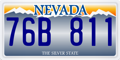 NV license plate 76B811