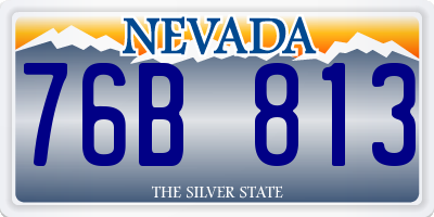 NV license plate 76B813