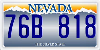 NV license plate 76B818