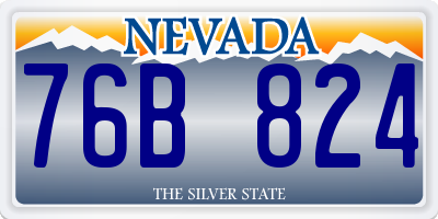NV license plate 76B824