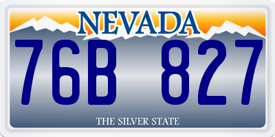 NV license plate 76B827