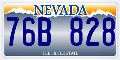 NV license plate 76B828