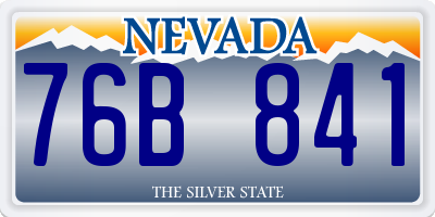 NV license plate 76B841
