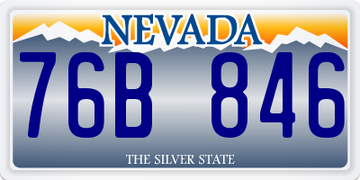 NV license plate 76B846