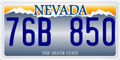 NV license plate 76B850