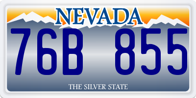 NV license plate 76B855
