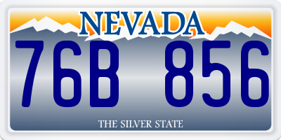 NV license plate 76B856