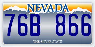 NV license plate 76B866