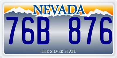 NV license plate 76B876