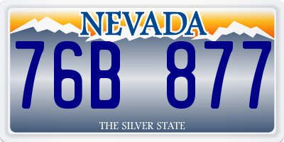 NV license plate 76B877