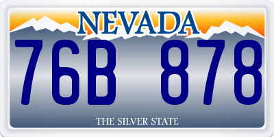 NV license plate 76B878