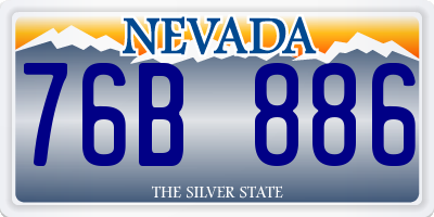 NV license plate 76B886