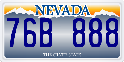 NV license plate 76B888