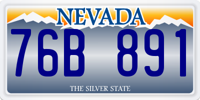 NV license plate 76B891