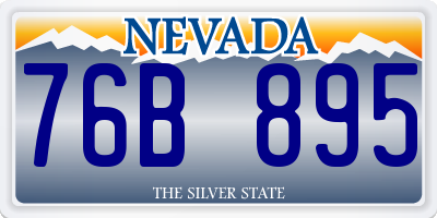 NV license plate 76B895