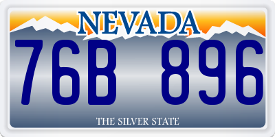 NV license plate 76B896