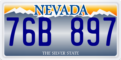 NV license plate 76B897