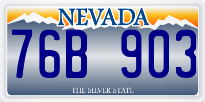 NV license plate 76B903