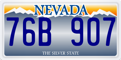 NV license plate 76B907