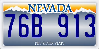 NV license plate 76B913