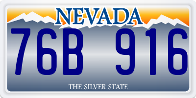 NV license plate 76B916