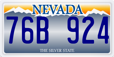 NV license plate 76B924