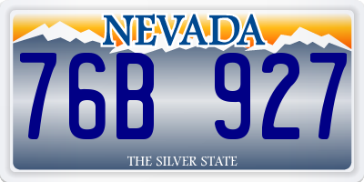 NV license plate 76B927