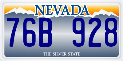 NV license plate 76B928