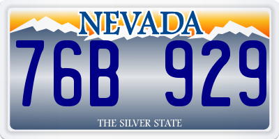NV license plate 76B929