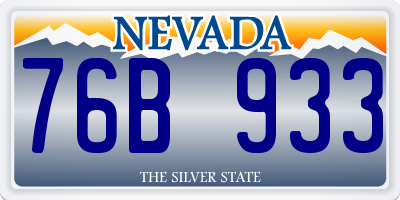 NV license plate 76B933