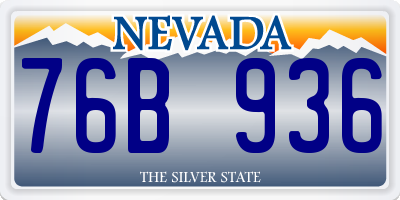 NV license plate 76B936