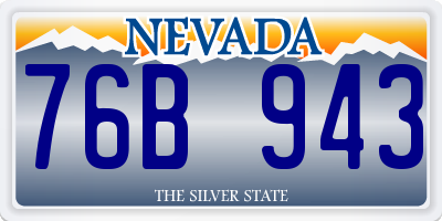 NV license plate 76B943