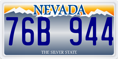 NV license plate 76B944