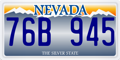 NV license plate 76B945