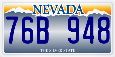 NV license plate 76B948