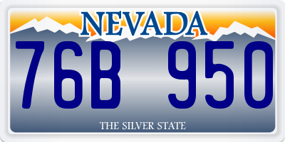 NV license plate 76B950