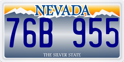 NV license plate 76B955