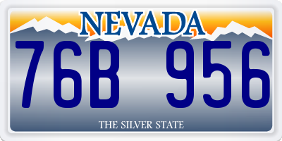 NV license plate 76B956